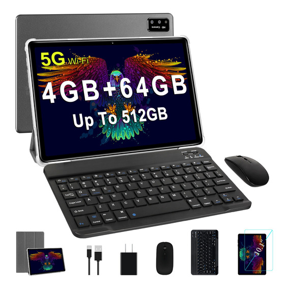 Tableta Sebbe Hd 10.1'' 64+4gb Memoria Ram Teclado Bluetooth