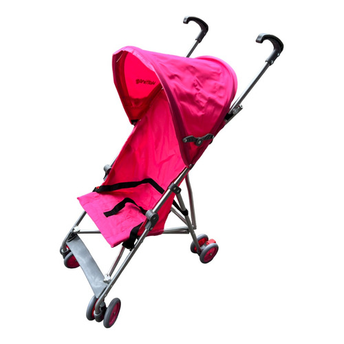 Coche De Paseo Mattina N/a Fucsia Con Chasis Color Gris