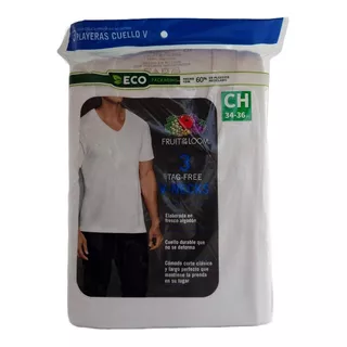 Fruit Of The Loom Playera Cuello V Cab 3 Pack Mod 2525vm