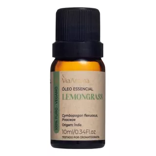 Oleo Essencial Puro 10ml Lemongrass Via Aroma