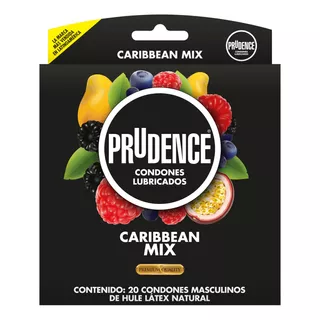 Prudence Caribbean Mix Condones De Látex 20 Unidades