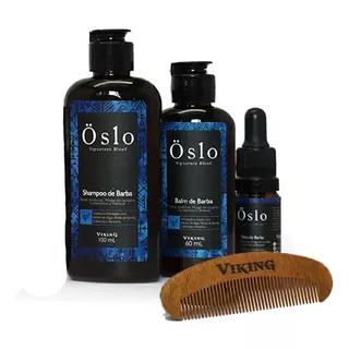 Shampoo Oslo + Balm Oslo + Óleo Oslo + Pente