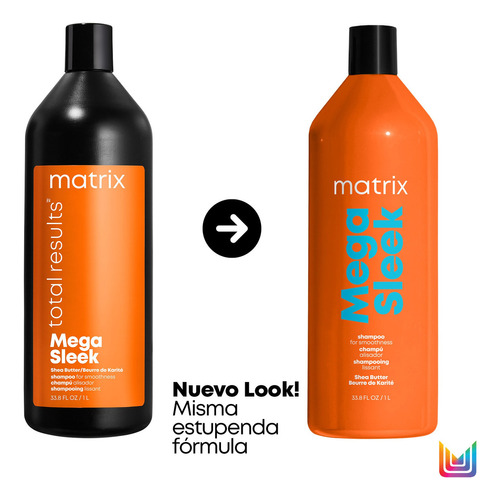 Shampoo Anti-frizz Matrix Mega Sleek Total Results 1 Litro