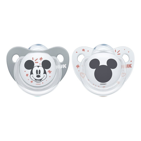 Pack Chupetes De Silicona Mickey Mouse Etapa 1 Nuk