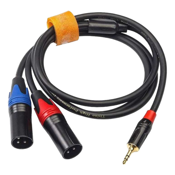 Cable De Audio Trs Mini Plug 3.5mm A Dual Xlr Macho 3 Metros