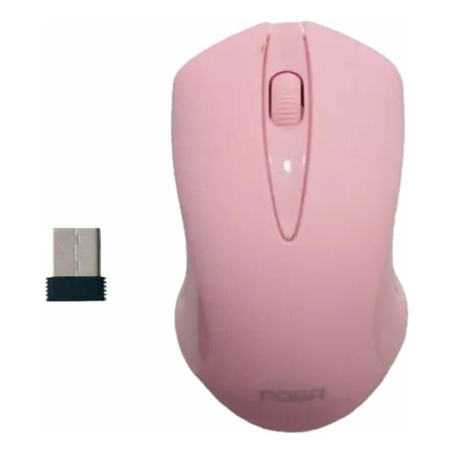 Mouse Inalambrico Noga Ngm-680 Wireless Pc Notebook Nano Usb Color Rosa