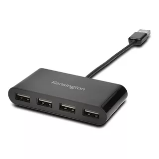 Hub Adaptador Usb 2.0 - 4 Puertos Negro Kensington