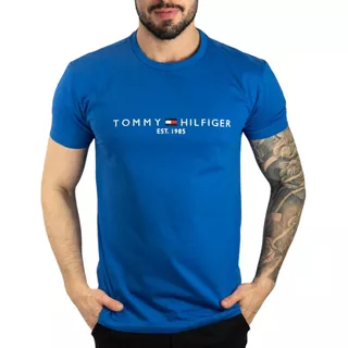 Camiseta Tommy Hilfiger Masculina Slim Gola Redonda 1985