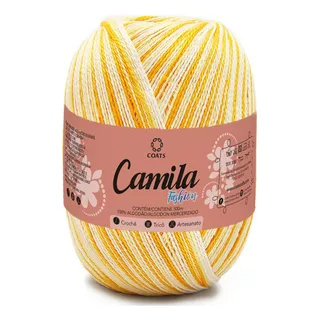 Linha Camila Fashion Matizada Crochê Tricô Varias Cores 500m Cor 05295 - Amarelo Claro/escuro