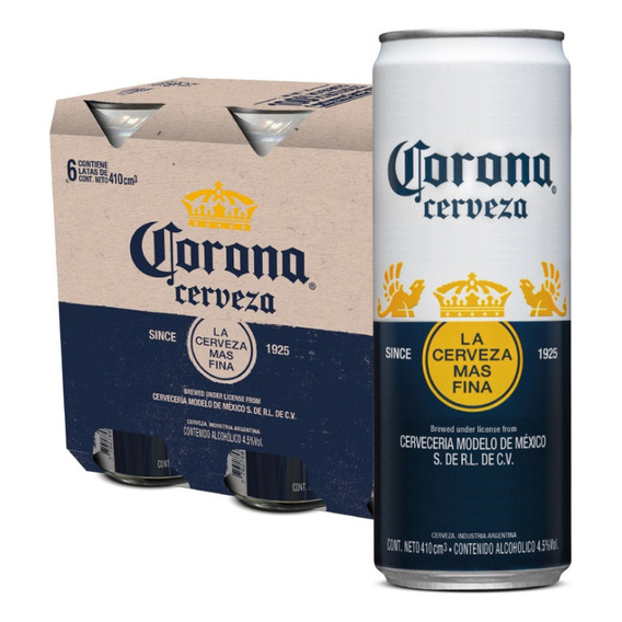 Cerveza Corona 410ml Pack X 6 Uni