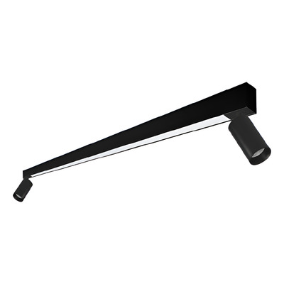 Combo Perfil Led Dyna Negro 60cm Con 2 Cabezal Biz Lk  