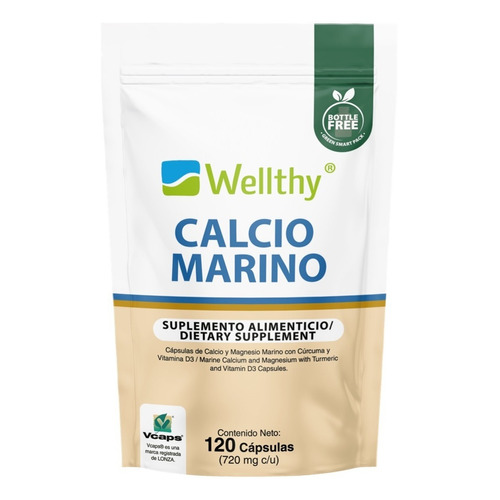 Wellthy Calcio Marino 720mg 120 Capsulas Sabor Neutro