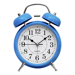 Reloj De Mesa  Despertador  Analógico Aguia Power Vintage Alto Metal Presente Mesa Antigo Decorativo Despertador  -  Azul 