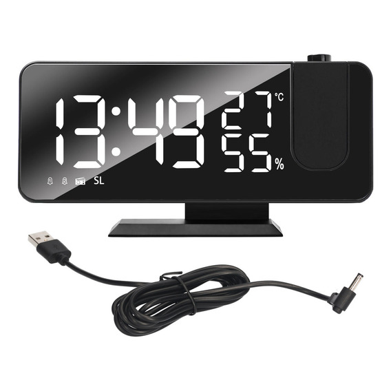 Despertador De Proyección, Reloj Led, Radio, Para Personas M