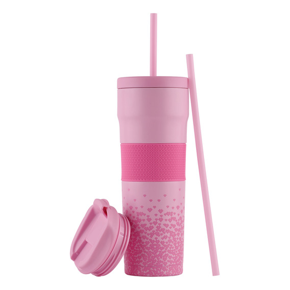 Termo Acero Inoxidable Vaso Con Popote, Taza Térmica Luckyly