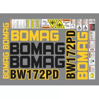 Calcomanías Para Bomag Bw172pd Con Preventivos Originales