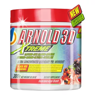 Pre Treino Arnold 3d Extrem Legendary 300gr Arnold Nutrition Sabor Guaraná C/ Açaí