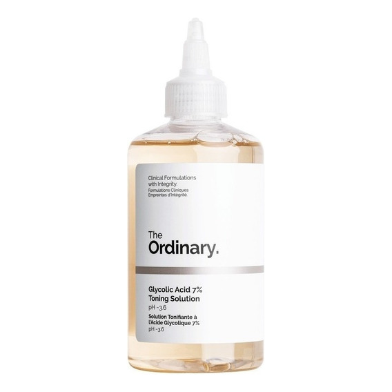 The Ordinary Glycolic Acid 7% Toning Solution Exfoliante noche para todo tipo de piel de 240mL