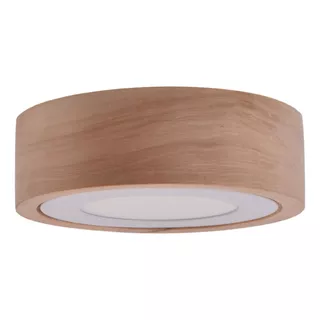 Panel Circular Led Kua 6w Madera Lenga Lustrada 