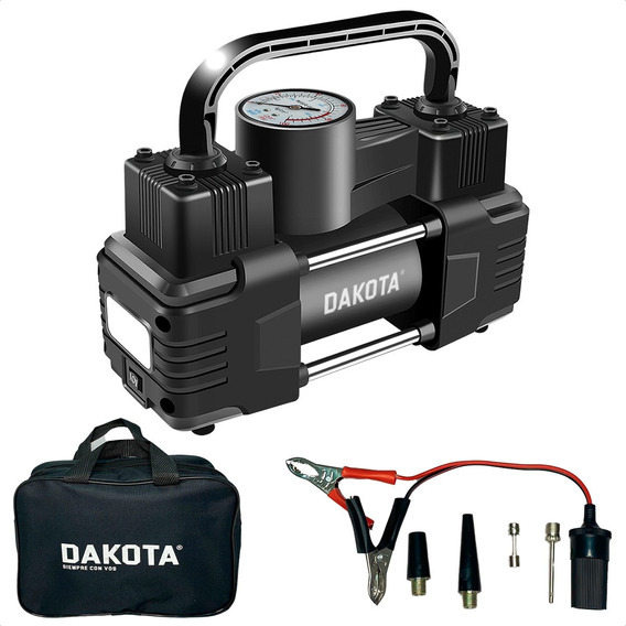 Compresor Inflador 12v Doble Piston Dakota Auto Suv Bici