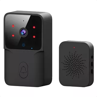 Interfone Campainha Wireless Inteligente Casa Áudio E Câmera Cor Preto 110v/220v