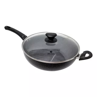 Sartén Wok 30cm Aluminio/antiadherente Royal Haus By Apolo Color Negro