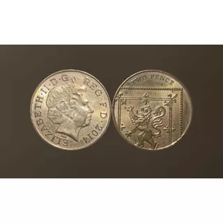 Moneda 2 Peniques Reino Unido Año 2014