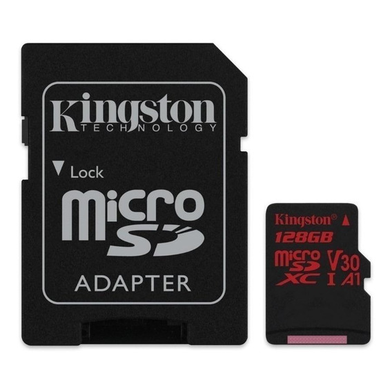 Tarjeta de memoria Kingston SDCR  Canvas React con adaptador SD 128GB