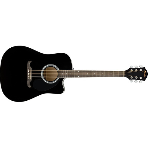 Guitarra Electroacústica Fender Fa125 Ce Color Negro Color Black Orientación de la mano Derecha