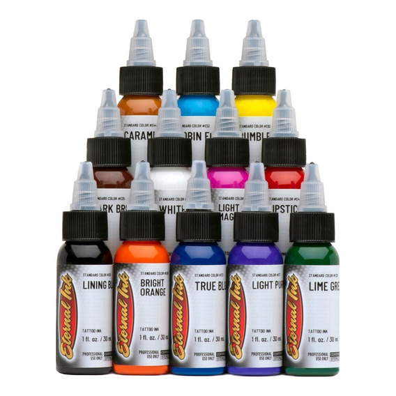 Kit De Tinta Para Tatuar Eternal Sample Set 12 Colors 1 Oz