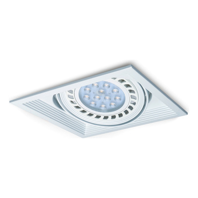 Pack X5 Embutido N7 Blanco Aluminio Cuadrado Ar111 Blanco