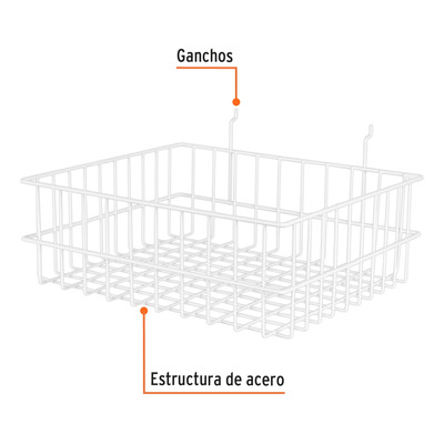 Canastilla Acero 39 X 33 X 14 Cms 50252