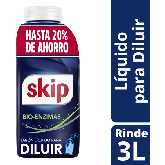 Jabon Liquido Skip Para Diluir Bio Enzimas Botella X 500 Ml