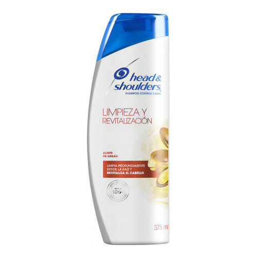  Shampoo Head & Shoulders Limpieza Y Revitalización Aceite De Argán 375ml