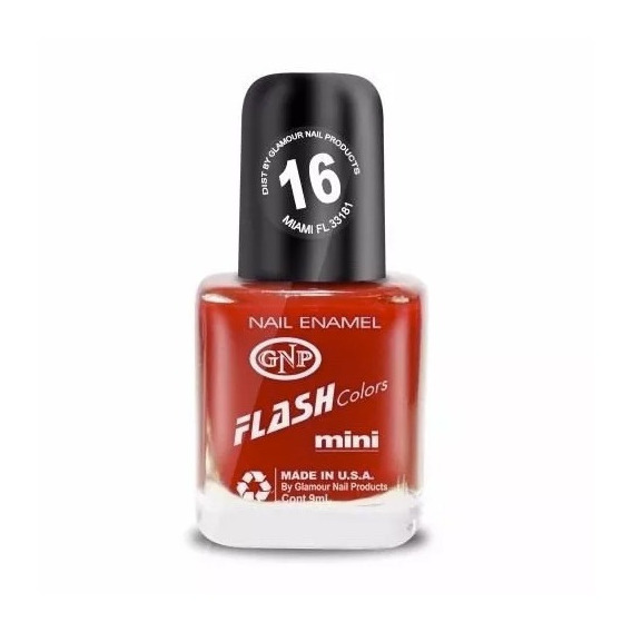 Esmalte Flash Colors De Gnp 9ml Nro.16 Rojo Intenso