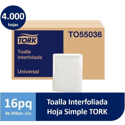 Toalla Interfoliada Tork Xpress® Universal 16 X 250 Hojas