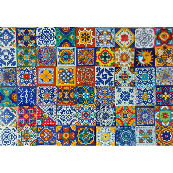 110 Pz Azulejo Artesanal De Talavera Diferentes Cofeti