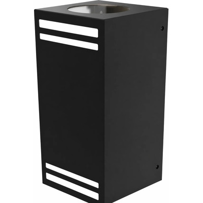 Aplique Bidireccional Biline Exterior Apto Led Gu10 Negro