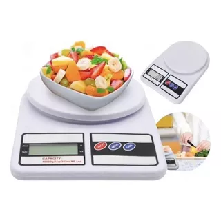 Balança Digital De Precisão Cozinha 10kg Nutrição E Dieta Capacidade Máxima 10 Kg Cor Branca