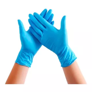 Guantes De Nitrilo Color Azul Caja × 100 Talla L , M Bogota