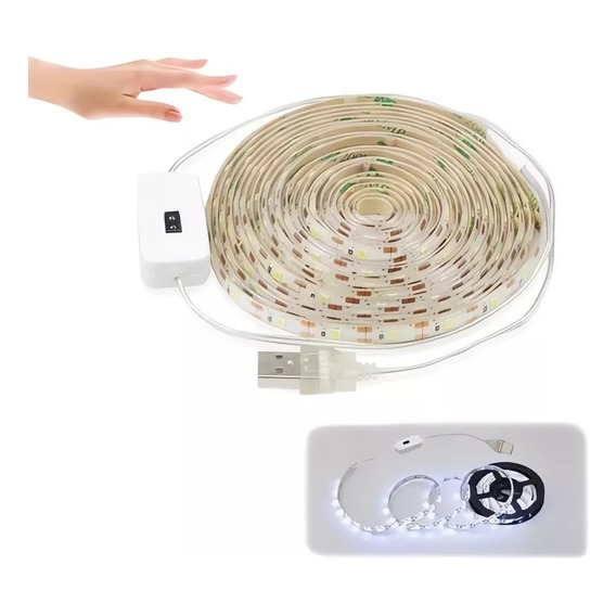 Tira Luz Led Blanca Con Sensor Para Cocina Baño Armario 2mts