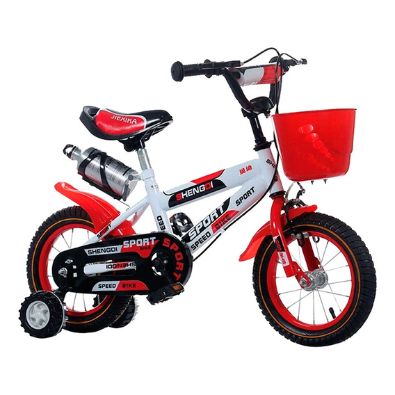 Bicicleta Infantil Lumax Aro 16 Rojo Con Rueditas