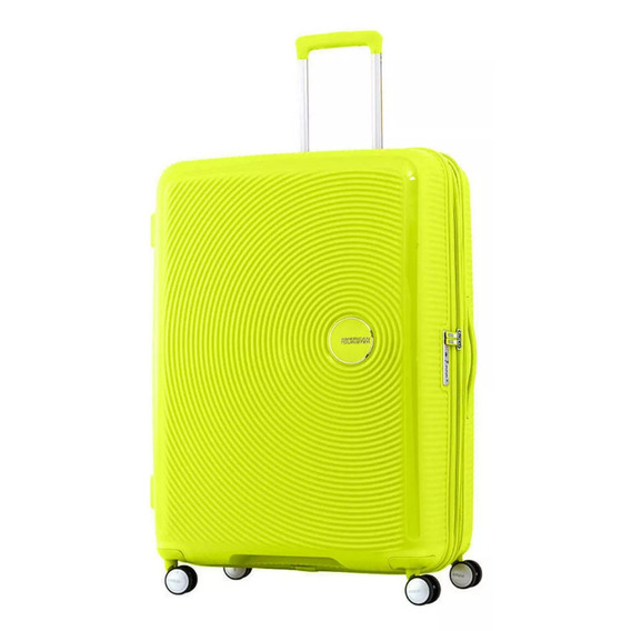 Maleta American Tourister Curio 57cm de ancho x 80cm de alto x 33cm de profundidad color amarillo diseño liso