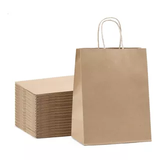 Sacola Kraft Atacado C/100un 32x26,5x13cm Delivery/presente