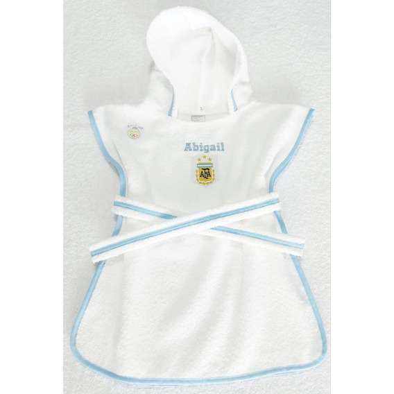 Bata Poncho Niño Seleccion Argentina T. 2,4,6,8 Personalizad