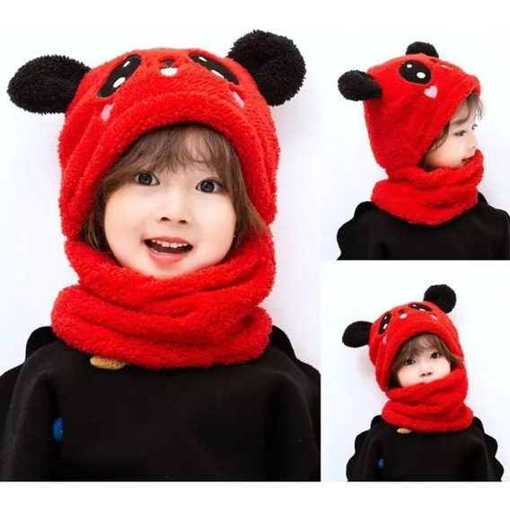 Gorro Con Cuello Para Bebés Y Niños Niñas Invierno