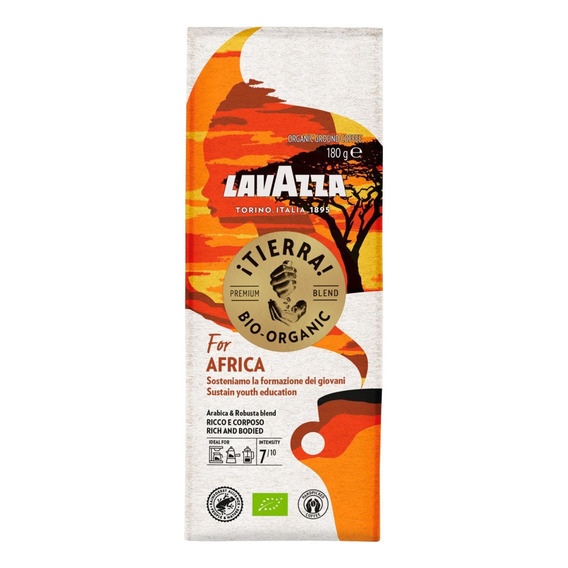 Café Grano Molido Y Tostado Lavazza -tierra Por Africa 180 G