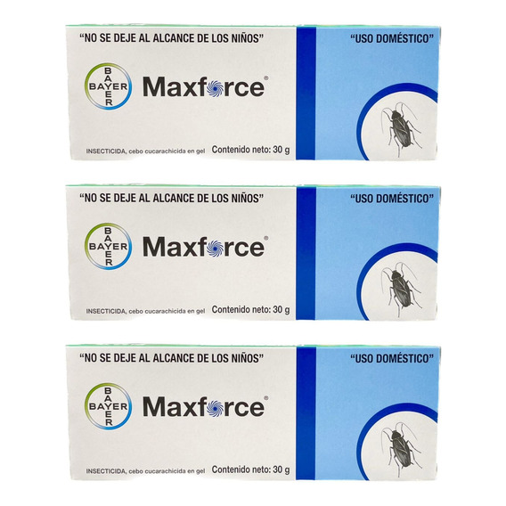 Maxforce Gel Bayer 30 Gr Mata Cucarachas 3 Pzs De 30 Gr