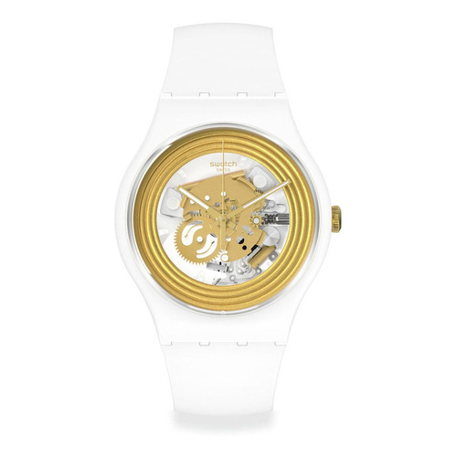 Swatch Reloj Golden Rings White Pulsera Movimiento Cuarzo Color de la malla Blanco Color del bisel Blanco