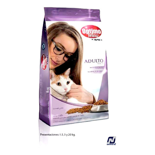 Alimento Optimo Felino para gato adulto sabor mix en bolsa de 1.5kg